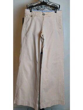 Pilcro Anthropologie Women's 26 Blush Pink Wide Leg Cotton Pants